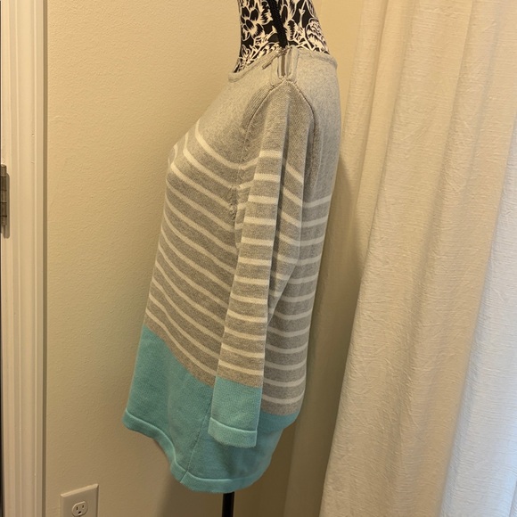 Karen Scott Light Gray Knit Cotton Sweater - Picture 2 of 7